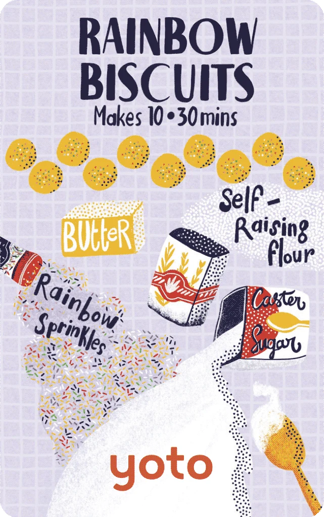 Baking with Yoto - Rainbow Biscuits