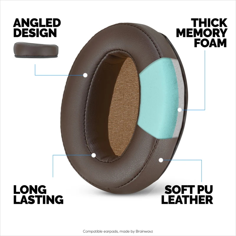 Coussinets de rechange pour casque SENNHEISER Momentum 2 - Cuir PU souple et mousse à mémoire de forme