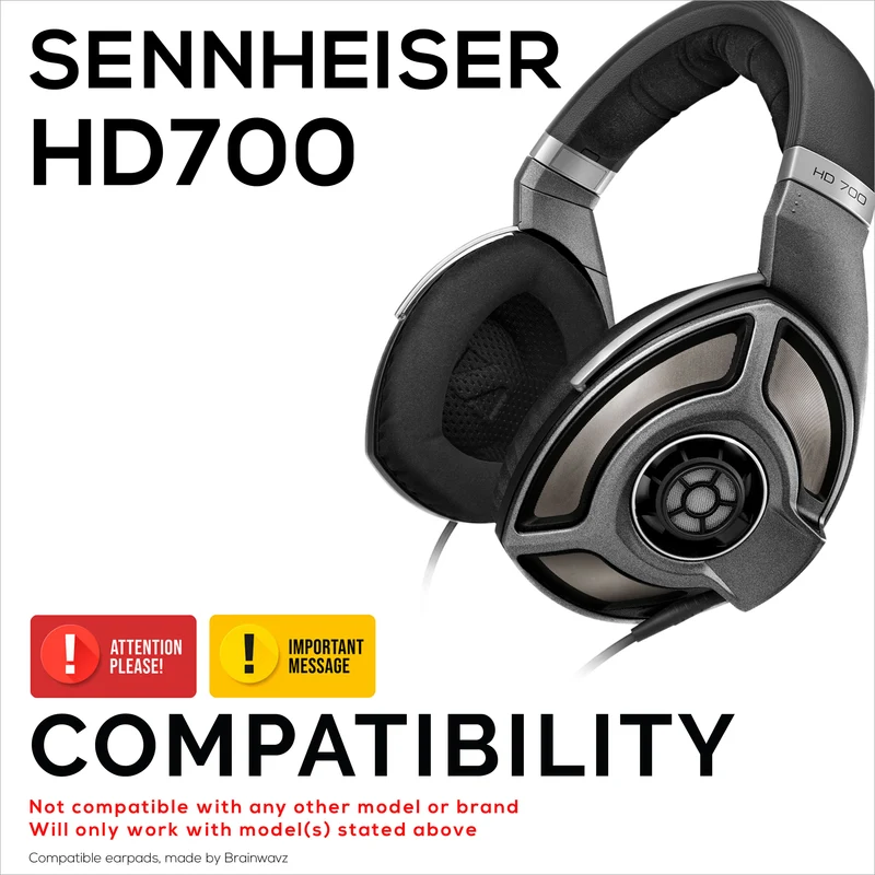 Coussinets de rechange pour casque Sennheiser HD700 - Cuir PU et mousse