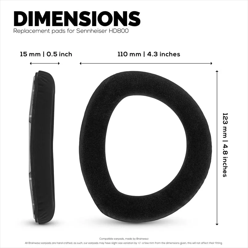 Coussinets de rechange pour casque Sennheiser HD800 - Cuir PU et mousse souple