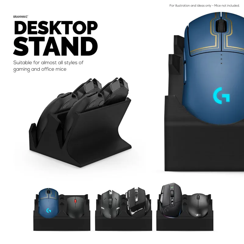 Support de souris pour PC de bureau Quad pour souris de jeu et de bureau de Logitech, Razer, Corsair et plus