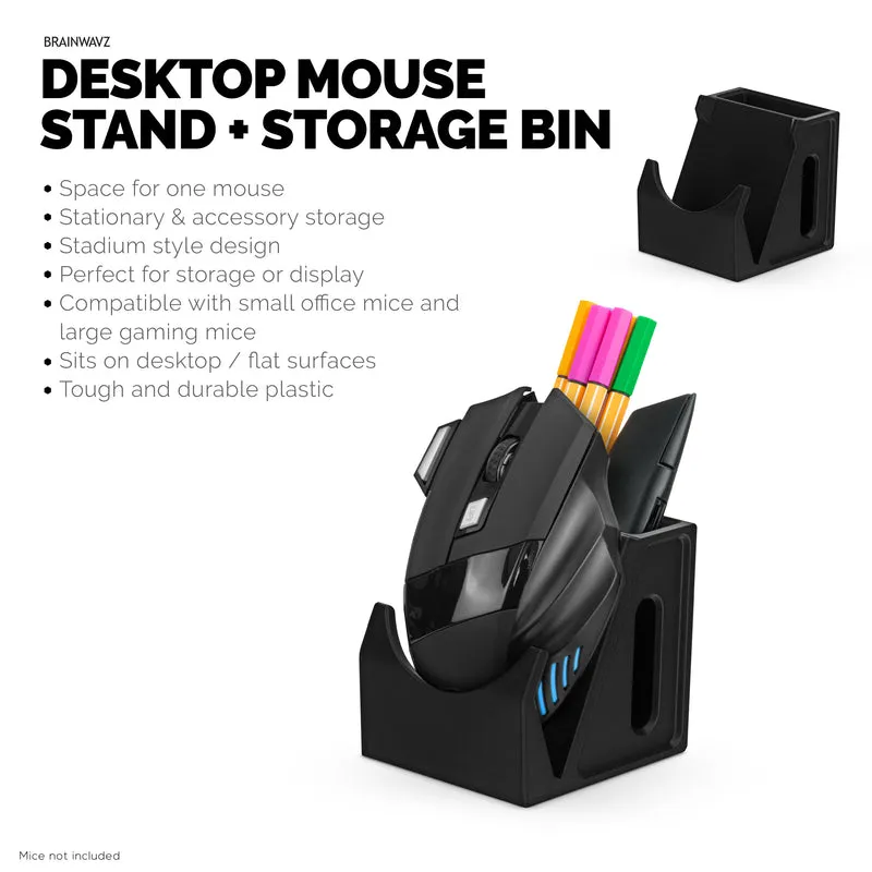 Support de souris pour PC de bureau avec porte-stylo fixe, pour souris de jeu et de bureau de Logitech, Razer, Corsair et plus