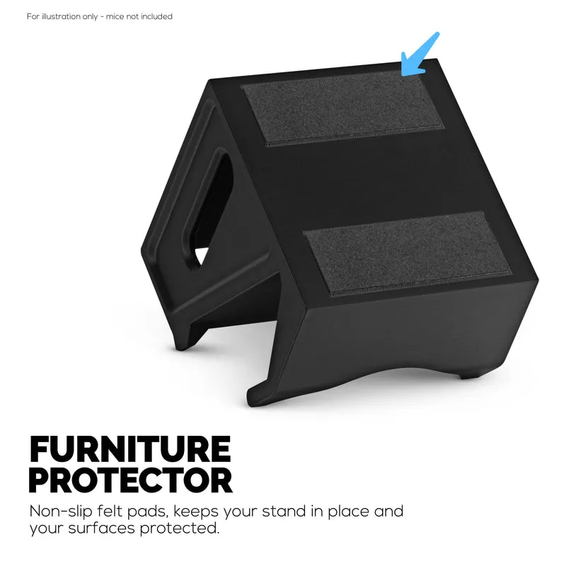 Support de souris pour PC de bureau avec porte-stylo fixe, pour souris de jeu et de bureau de Logitech, Razer, Corsair et plus
