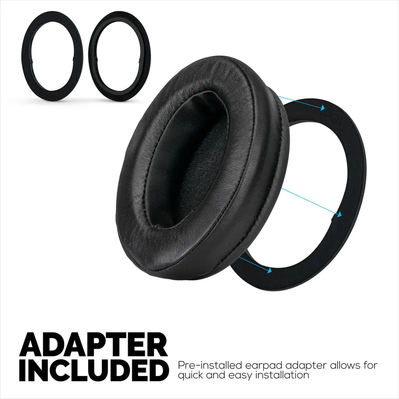 Coussinets d'oreille en cuir de mouton véritable pour casques Steelseries Arctis Nova Pro Wireless, Nova Pro Omni et Nova Elite - Mousse à mémoire de forme et cuir de mouton souple