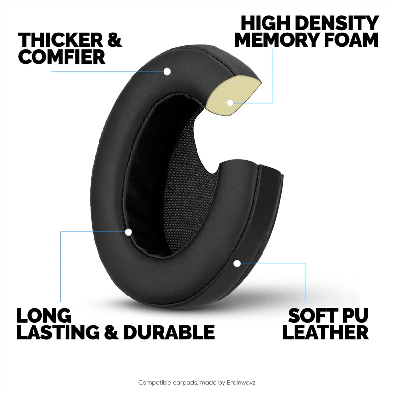 Coussinets d'oreille épais et améliorés pour casques Steelseries Arctis Nova Pro Wireless, Nova Pro Omni et Nova Elite - Mousse à mémoire de forme et cuir PU