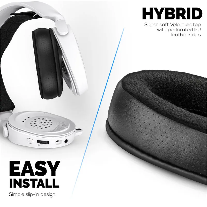 Coussinets hybrides pour casques Steelseries Arctis 1, 3, 5, 7, 9, PRO et PRIME – Mousse à mémoire de forme plus épaisse, plus confortable et durable
