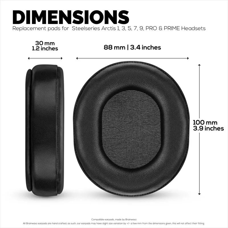 Coussinets en peau de mouton pour casques Steelseries Arctis 1, 3, 5, 7, 9, PRO et PRIME, cuir véritable avec mousse à mémoire de forme