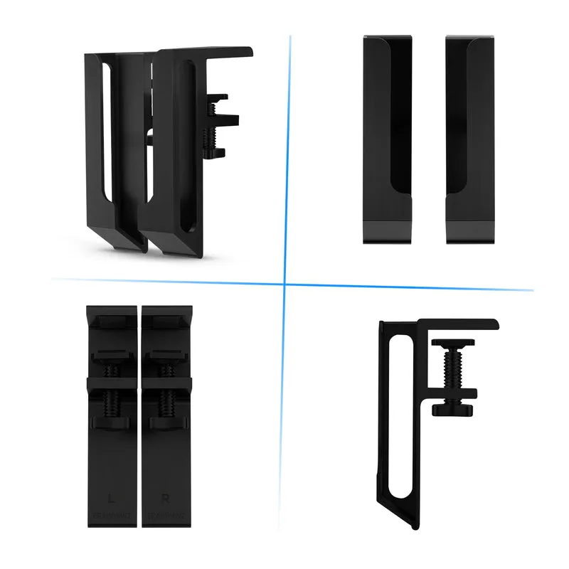 Support pour ordinateur portable pour côté du bureau, 1.2" / 31 mm, largeur réglable, idéal pour les MacBook, Surface, claviers, commutateurs, tablettes et plus encore