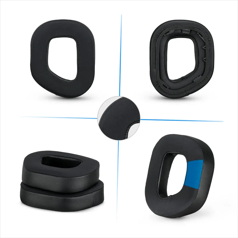 Coussinets hybrides pour casque de jeu Corsair HS80 RGB sans fil, filaire et HS80MAX, gel doux et frais, tissu super doux, avec cuir PU et mousse à mémoire de forme plus épaisse