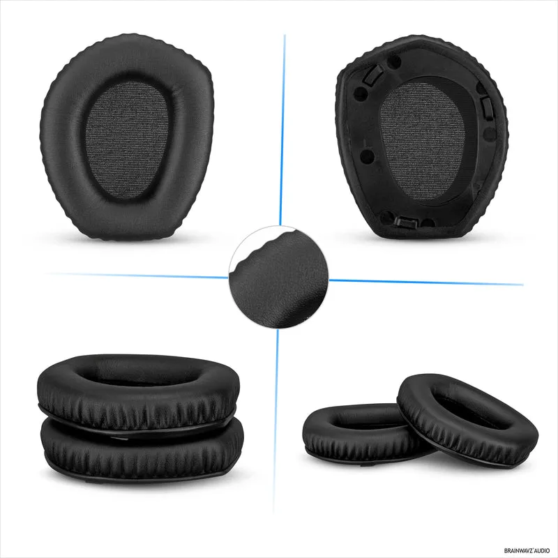 Oreillettes de remplacement pour écouteurs SENNHEISER RS165, RS175, RS185 et RS195-cuir PU souple et mousse souple