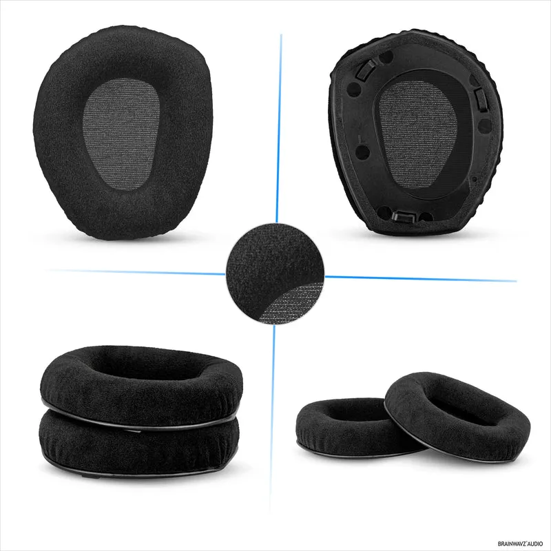Oreillettes en velours pour écouteurs SENNHEISER RS165, RS175, RS185 et RS195 - Coussinets d'oreille en mousse souple, HDR165, HDR175, HDR185, HDR195