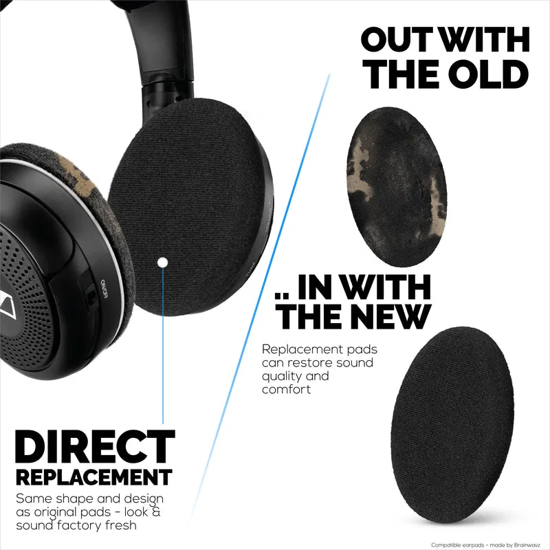 Oreillettes en velours pour écouteurs SENNHEISER RS120, RS110, RS115, RS117, RS119 - Coussinets d'oreille en mousse souple - HDR 120, HDR100, HDR110, HDR117, HDR119