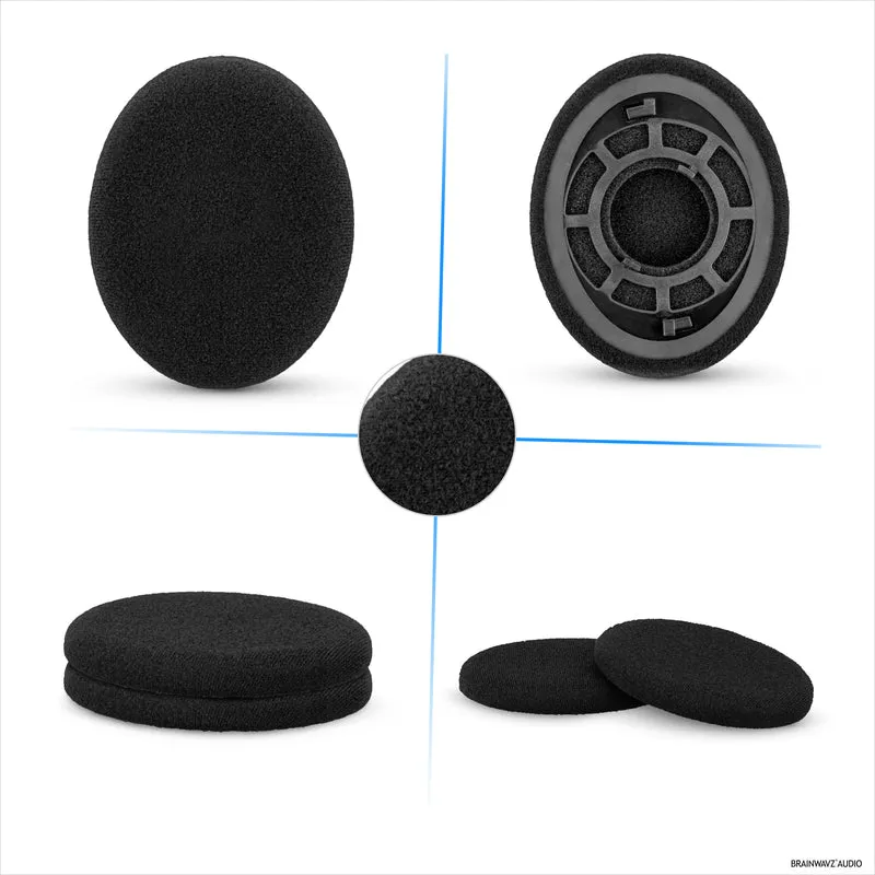 Oreillettes en velours pour écouteurs SENNHEISER RS120, RS110, RS115, RS117, RS119 - Coussinets d'oreille en mousse souple - HDR 120, HDR100, HDR110, HDR117, HDR119