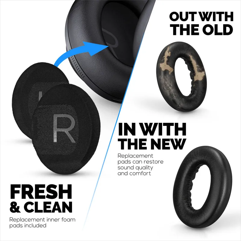 Oreillettes en peau de mouton pour écouteurs BOSE NC700, coussinets d'oreille en cuir souple et mousse à mémoire de forme de haute qualité pour un confort supplémentaire