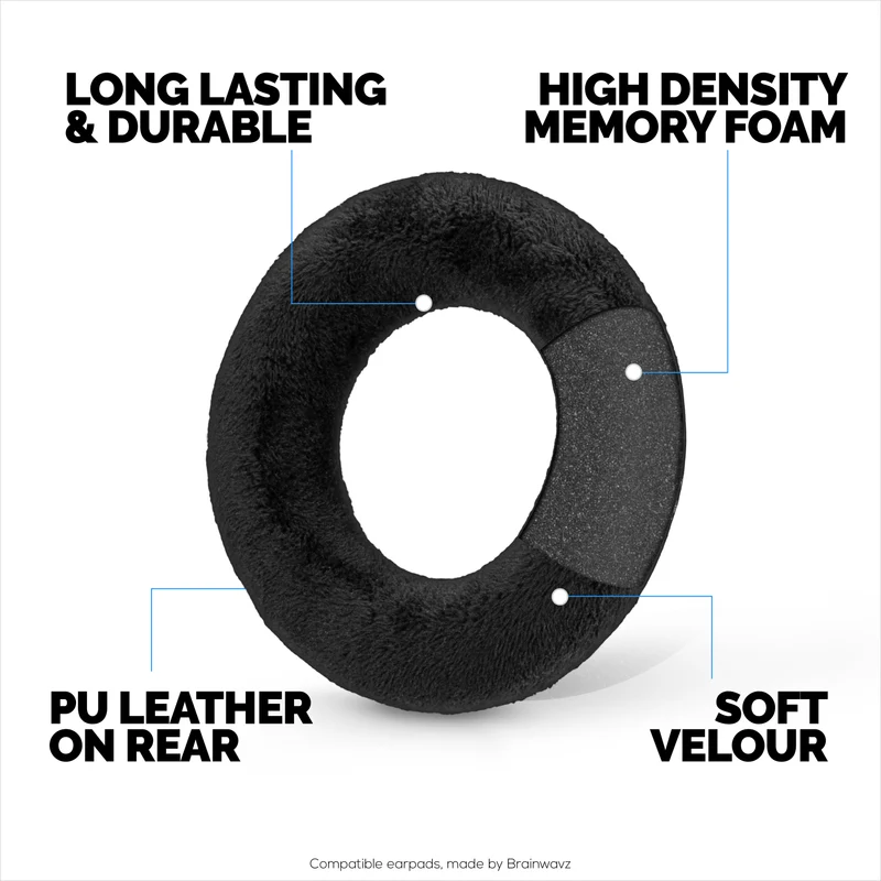 Coussinets en velours pour les séries BEYERDYNAMIC DT880, DT531, DT690, DT811, DT880, DT911, DT931 et DT990