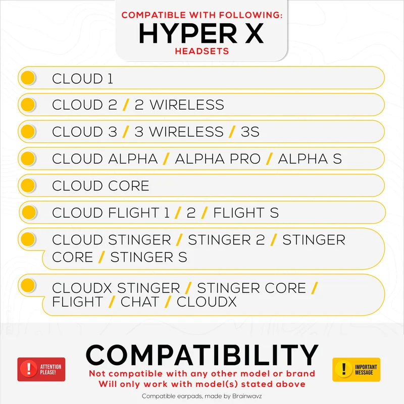 Oreillettes hybrides pour casques HyperX Cloud 1, 2/2 sans fil, Core, Flight/Flight S, Alpha/Alpha S et plus encore, tissu doux et respirant, gel rafraîchissant, confort supplémentaire, durable et durable