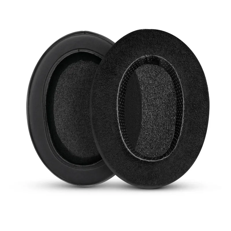 Coussinets hybrides épais pour écouteurs Sennheiser HD600, HD650, HD660S, HD525, HD535, HD545 et Massdrop HD58X, HD6XX – Mousse à mémoire de forme avec matériau hybride en velours et cuir PU