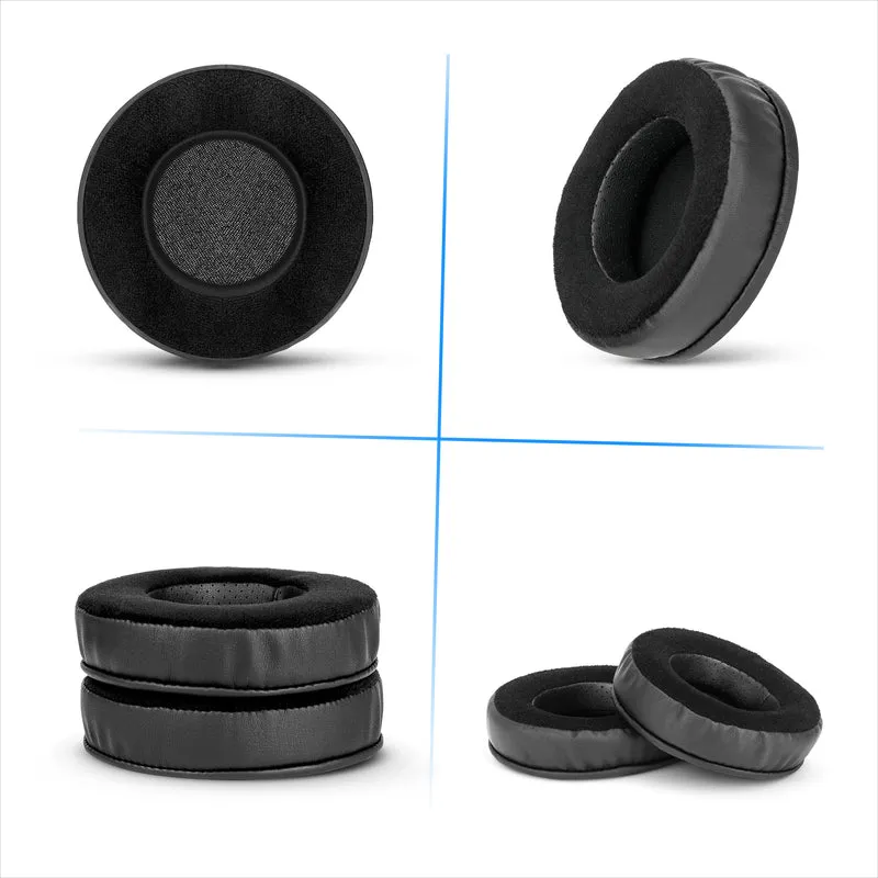 Oreillettes hybrides épaisses pour casque Corsair Virtuoso RGB (sans fil/XT/SE) – Mousse à mémoire de forme avec matériau hybride en velours et cuir PU