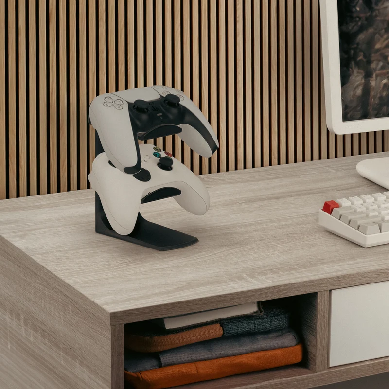 The Sentinel - Support de manette de jeu double pour bureaux, conception universelle pour toutes les manettes de jeu
