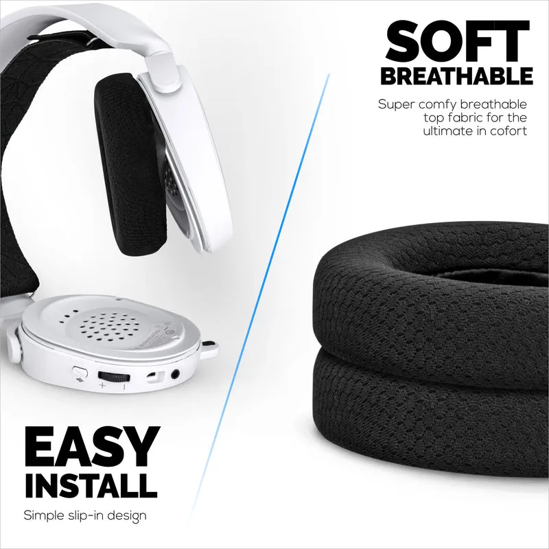 Oreillettes de remplacement pour casques Steelseries Arctis 1, 3, 5, 7, 9, PRO et PRIME, tissu doux et respirant, confort supplémentaire
