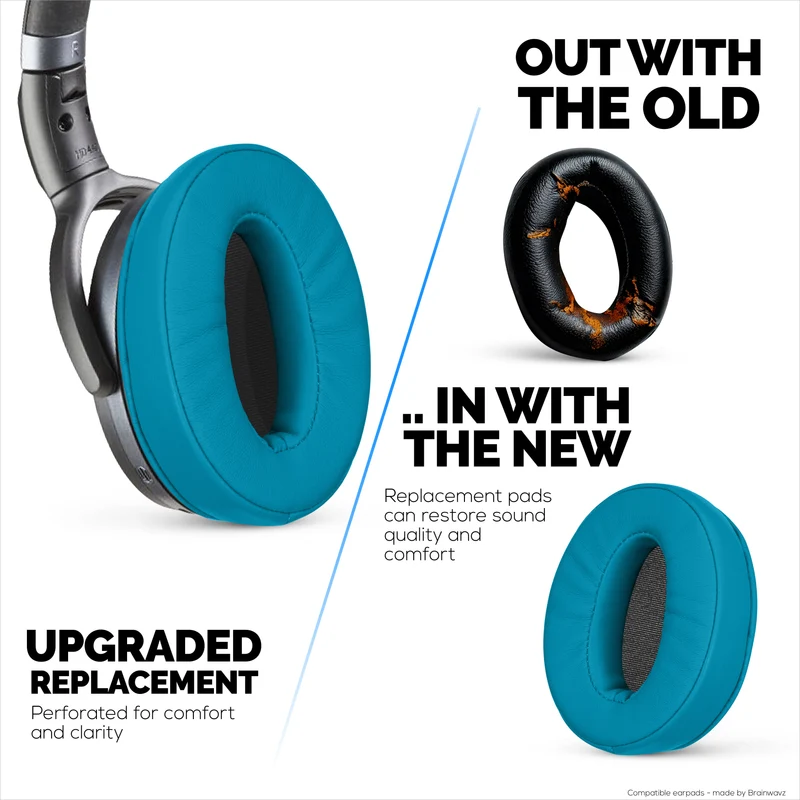 Coussinets de rechange pour casques Sennheiser HD4.50BT, HD4.50BTNC, HD450BT, HD4.50SE, HD4.40BT, HD4.30G, HD4.20S, HD458BT, HD450, HD400S et HD350BT. Cuir PU souple et mousse à mémoire de forme.