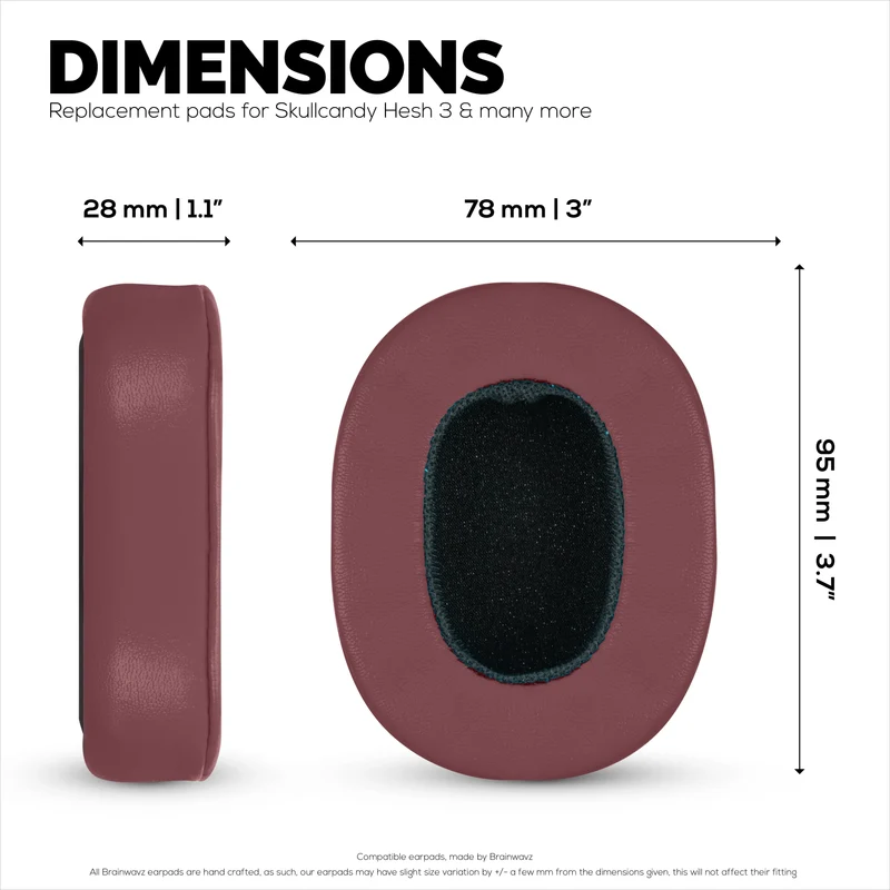 Coussinets de rechange pour Skullcandy Crusher Wireless, Hesh 3/ANC/EVO, Venue ANC et plus – Mousse extra confortable, durabilité et isolation phonique
