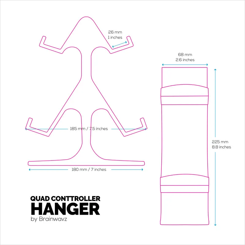 Support de manette de jeu quadruple pour bureaux, conception intuitive, ajustement universel pour toutes les manettes de jeu, idéal pour les bureaux et les tables d'appoint, réduit l'encombrement et affiche mieux votre équipement