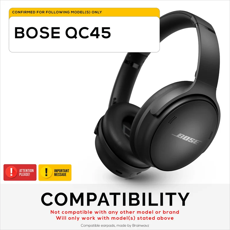 Oreillettes de remplacement Premium Bose QC45