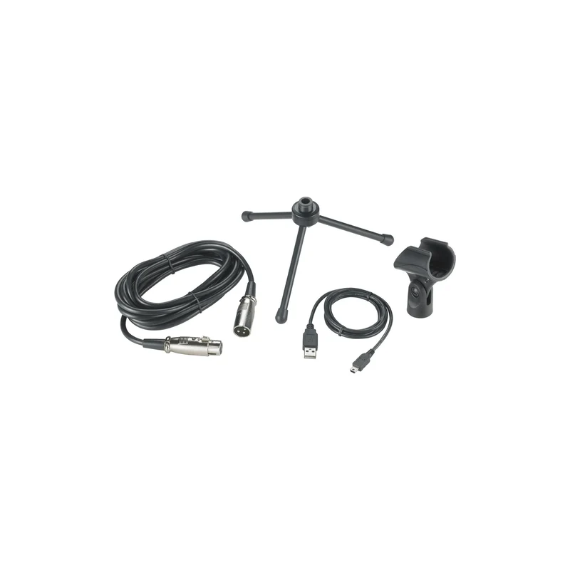 Audio-Technica AT2005USB Microphone Pack with ATH-M20x, Boom & Mini-USB Cable