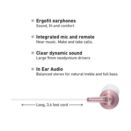Panasonic RP-TCM125 In-Ear Buds w/ Mic & Remote