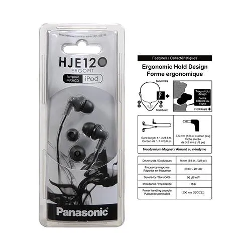 Panasonic RPHJE120 In-Ear Earbud Headphones