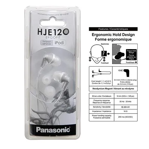 Panasonic RPHJE120 In-Ear Earbud Headphones