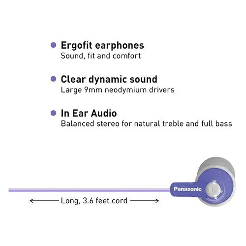Panasonic RPHJE120 In-Ear Earbud Headphones