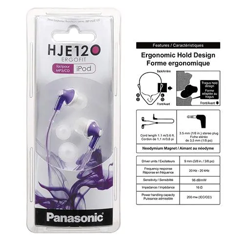 Panasonic RPHJE120 In-Ear Earbud Headphones