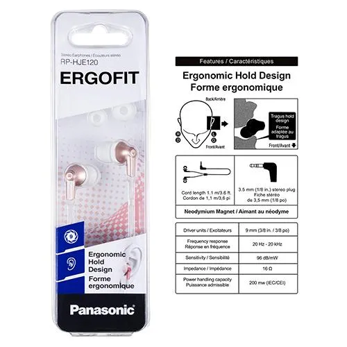 Panasonic RPHJE120 In-Ear Earbud Headphones