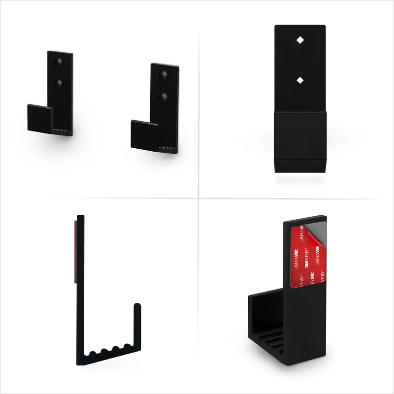 Support de suspension mural pour boîtier de câble 1.5", pour routeurs, ordinateurs portables, modem, Wifi maillé, Apple TV, commutateur réseau et plus encore, pour appareils jusqu'à 1.5" / 38 mm de large, adhésif et à visser