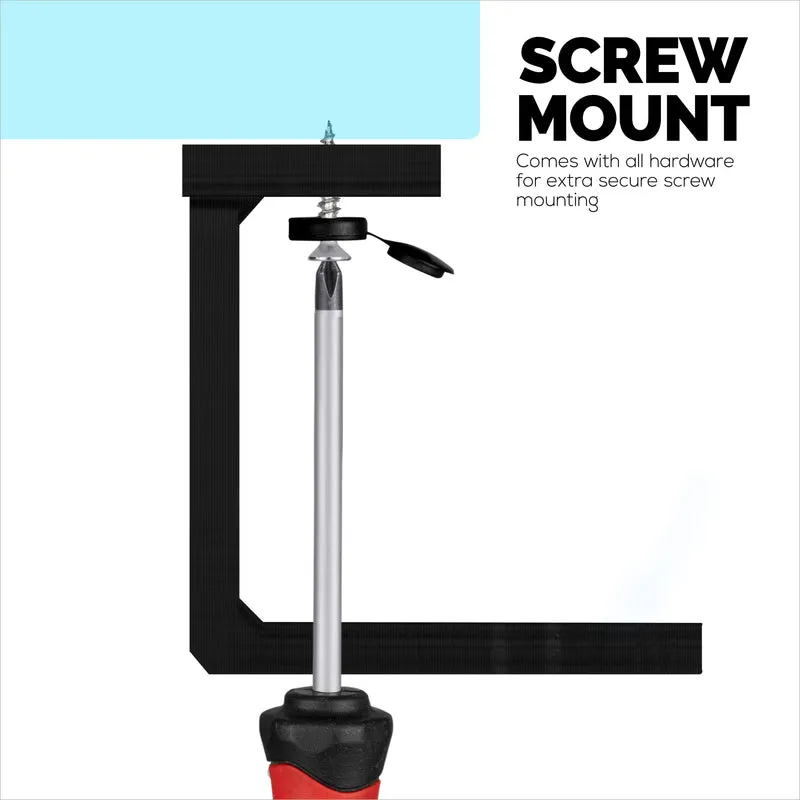 Support de fixation pour ordinateur portable sous le bureau, à visser, appareils jusqu'à 1.7 cm d'épaisseur pour ordinateurs portables Macbook Routeurs Surface iPads Tablettes et plus