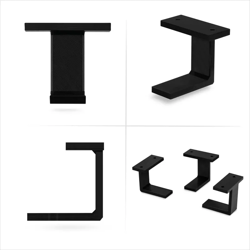 Support de fixation pour ordinateur portable sous le bureau, à visser, appareils jusqu'à 1.7 cm d'épaisseur pour ordinateurs portables Macbook Routeurs Surface iPads Tablettes et plus