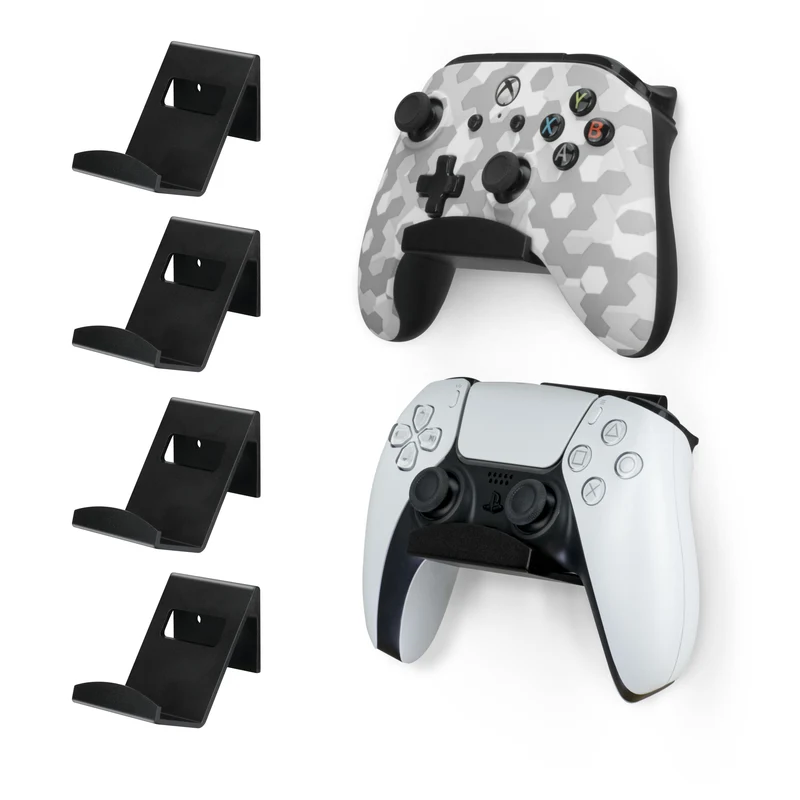 Support mural pour manette en métal pour Xbox, PS5, PS4, PC et autres accessoires de jeu, adhésif et vis universel