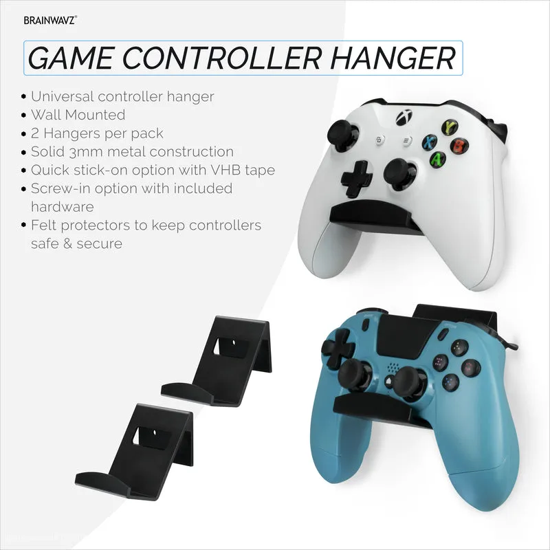 Support mural pour manette en métal pour Xbox, PS5, PS4, PC et autres accessoires de jeu, adhésif et vis universel