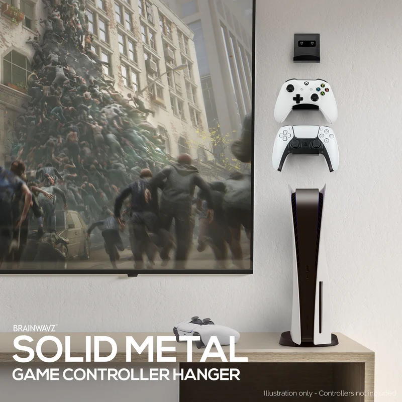 Support mural pour manette en métal pour Xbox, PS5, PS4, PC et autres accessoires de jeu, adhésif et vis universel