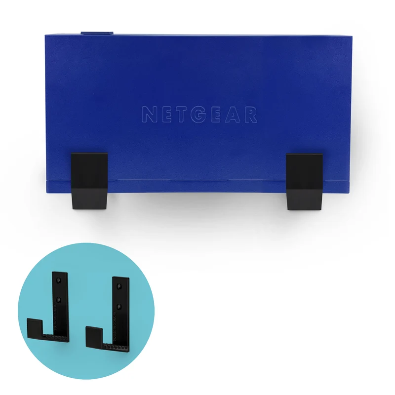Support de suspension mural pour boîtier de câble 2.5 pouces, adhésif et à visser, pour routeurs, ordinateurs portables, modem, Wi-Fi maillé, Apple TV, commutateur réseau, etc.