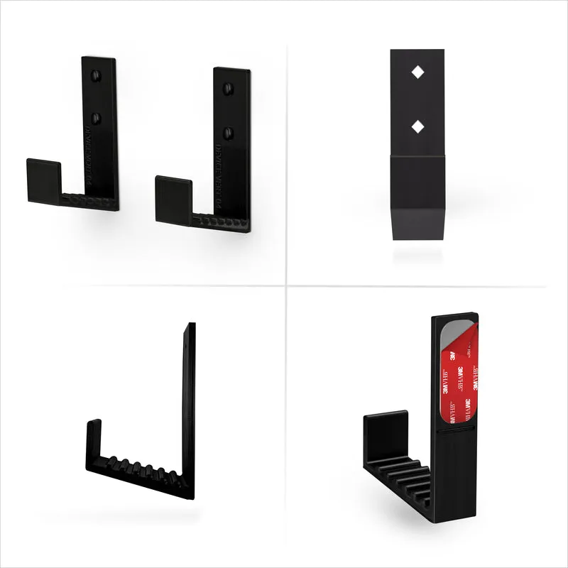 Support de suspension mural pour boîtier de câble 2.5 pouces, adhésif et à visser, pour routeurs, ordinateurs portables, modem, Wi-Fi maillé, Apple TV, commutateur réseau, etc.