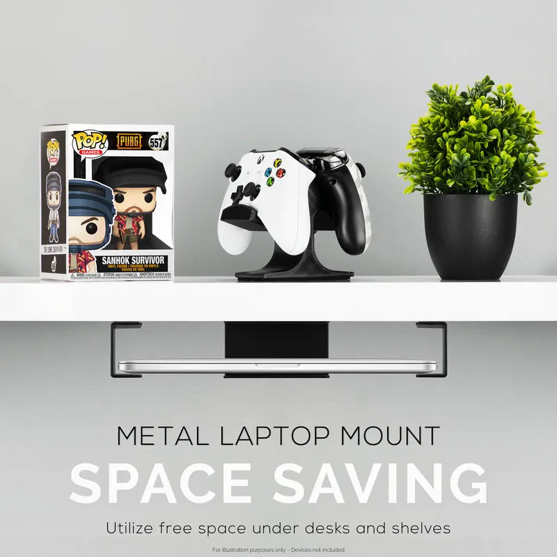 Support pour ordinateur portable sous le bureau en métal, support pour appareils tels que les ordinateurs portables, les routeurs de clavier de surface Macbooks, les modems, le boîtier de câble, le commutateur réseau et plus encore