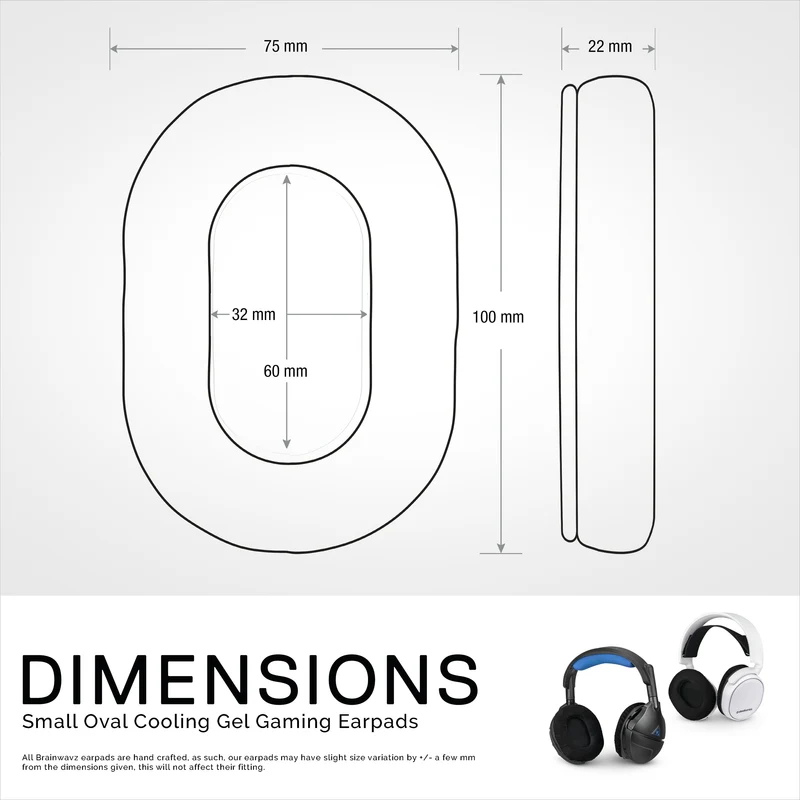 Coussinets de casque de jeu améliorés - Petit ovale - Micro suède avec gel de refroidissement et mousse à mémoire de forme pour Steelseries, Hyperx, Sony MDR-7506, AKG, Turtlebeach, Sennheiser et plus (Micro suède)