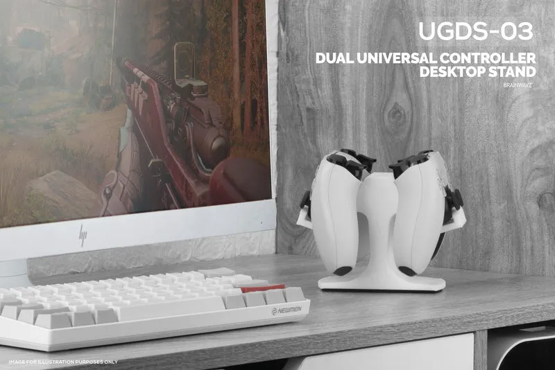 Support de bureau pour contrôleur de jeu double - Conception universelle pour Xbox ONE, PS5, PS4, PC, Steelseries, Steam et plus