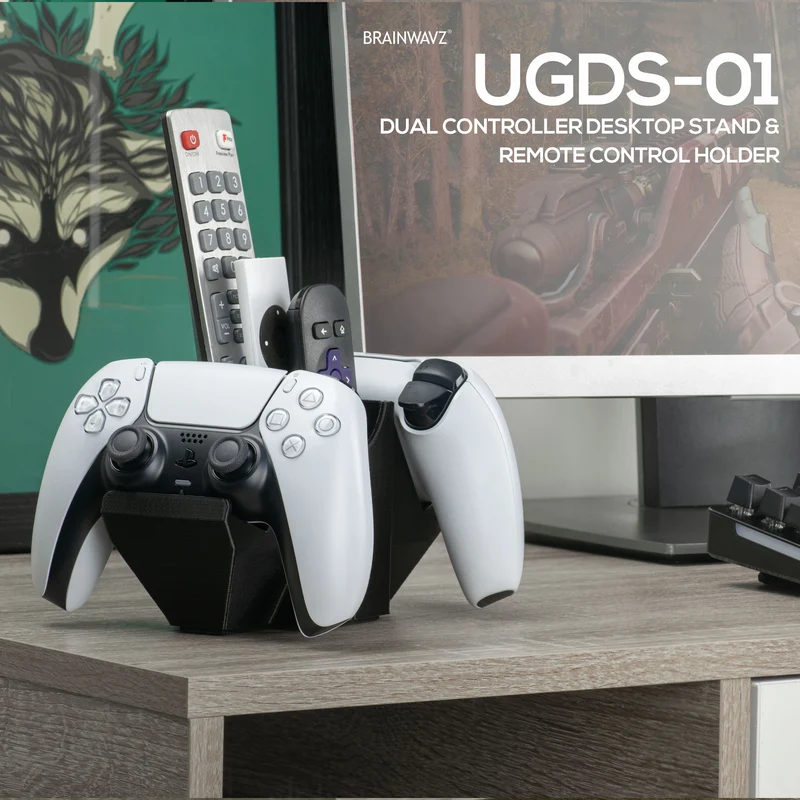 Double contrôleur de jeu et télécommande TV et support de bureau de stockage, réduire l'encombrement, ajustement universel de la manette de jeu