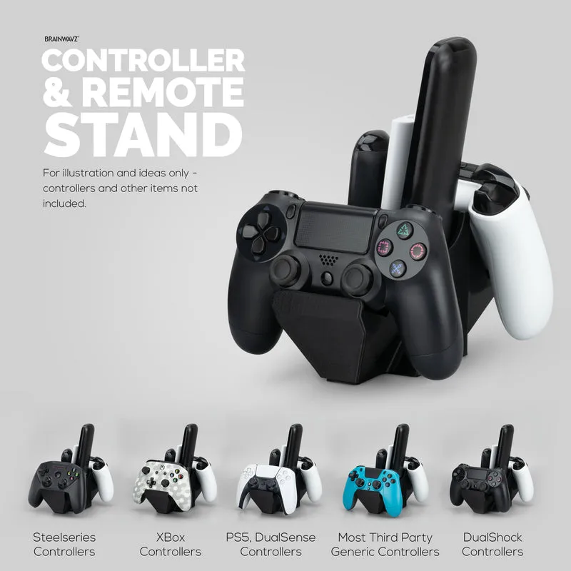 Double contrôleur de jeu et télécommande TV et support de bureau de stockage, réduire l'encombrement, ajustement universel de la manette de jeu