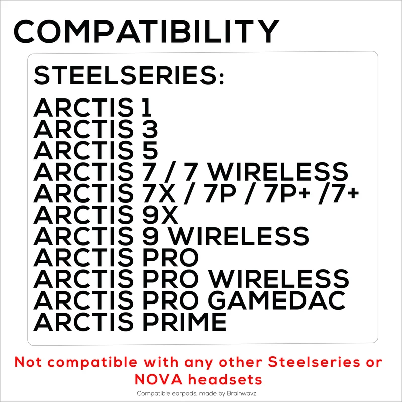 Coussinets perforés de remplacement Steelseries Arctis, matériaux améliorés et mousse à mémoire de forme, conçus pour Arctis 1, 3, 5, 7, 9, Pro & Prime (Perf)