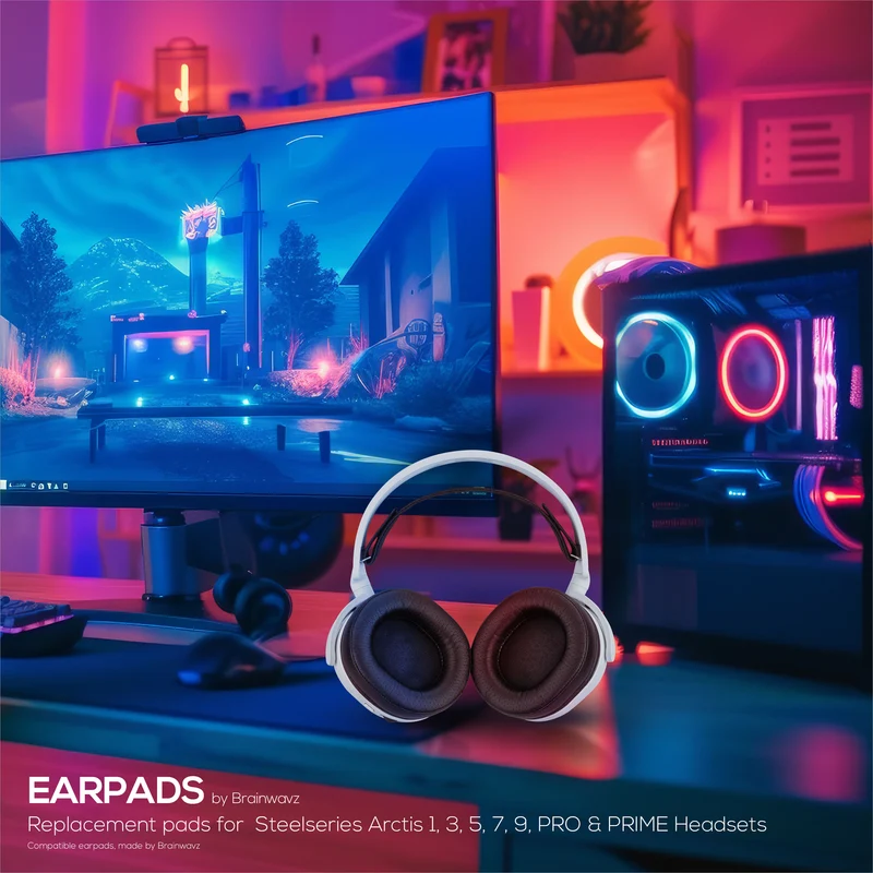 Coussinets perforés de remplacement Steelseries Arctis, matériaux améliorés et mousse à mémoire de forme, conçus pour Arctis 1, 3, 5, 7, 9, Pro & Prime (Perf)